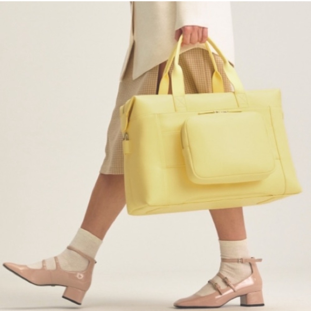 Monos X Magnolia Bakery Metro Collection Banana Pudding Vegan Leather Duffel